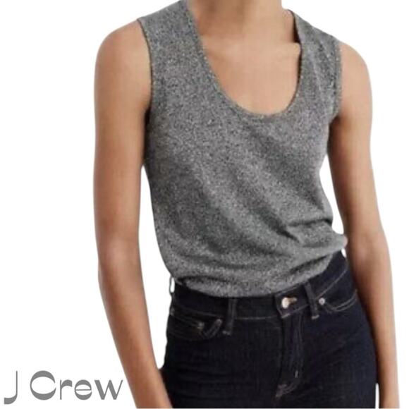 J.Crew Metallic Silver Maximalist Party Event Top NWT Size S - Picture 1 of 12